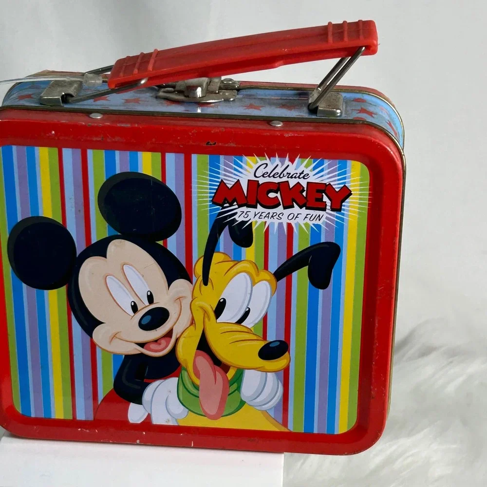 Mickey Mouse 75 Years of Fun Tin Mini Lunch‎ Bx with Handle Collectible
